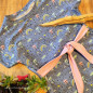 Preview: French Terry Flowers and Rainbows blau